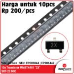 10 pcs MMBT4401 SOT-23 NPN Transistor Switching Small Signal Transistor SMD 4401 2X