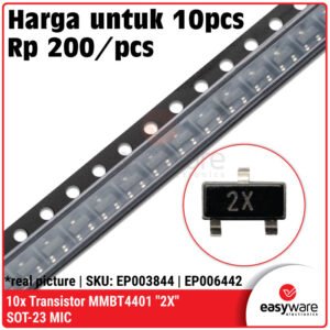 10 pcs MMBT4401 SOT-23 NPN Transistor Switching Small Signal Transistor SMD 4401 2X