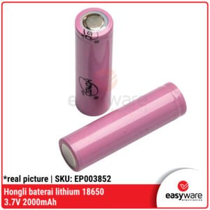 Baterai Lithium-ion 18650 Hongli 3.7V 1200mAh: Rechargeable untuk Aplikasi Elektronik & Portabel.
