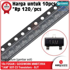 10 pcs MMBT3904 1AM SOT-23 Transistor NPN General Purpose Switching Amplifier SMD