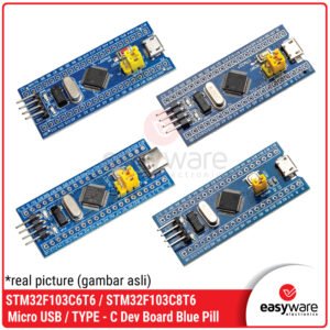 Modul STM32 Blue Pill Series STM32F103C6T6 / STM32F103C8T6 / USB Type-C Micro USB ARM Cortex-M3 Microcontroller