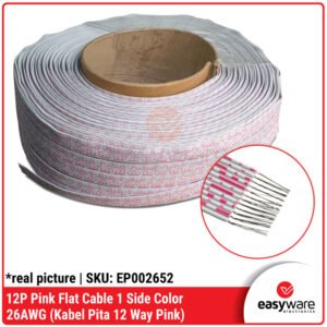 1 Meter Kabel Pita 12 Pin 12P 12 Line Way AWG 26 Ribbon Flat Kabel Serabut 12P 12 Pin 26 AWG