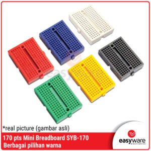 Breadboard SYB-170 Mini Solderless Breadboard Mini 170 Project board Merah Hijau Biru Kuning Putih Hitam