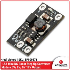Mini DC-DC Boost Converter 1.5A - Penaik Tegangan Output 5V, 8V, 9V, 12V