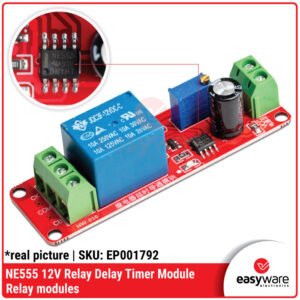NE555 12V Relay Delay Timer Module - Modul Sakelar Tunda Waktu dapat Diatur