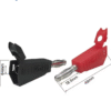 4mm Stackable Banana Male Plug Nickel Plated Speaker Connector Test Probe Binding Post Red Green Blue Yellow White Black Merah Hijau Biru P3002 - Gambar 3