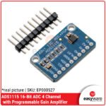 ADS1115 16-Bit ADC 4 Channel with Programmable Gain Amplifier Module