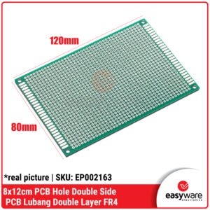 PCB Lubang Double Side 8x12cm - Papan Sirkuit Board Dua Sisi untuk Prototyping