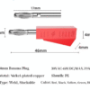 4mm Stackable Banana Male Plug Nickel Plated Speaker Connector Test Probe Binding Post Red Green Blue Yellow White Black Merah Hijau Biru P3002 - Gambar 2