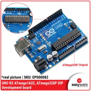 UNO R3 Development Board ATmega328P DIP (Socketed) - Komponen ATMega16U2 USB Chip