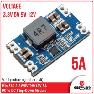 MINI560 DC-DC Step Down Module 5A - Buck Converter Output 3.3V, 5V, 9V, 12V Fixed