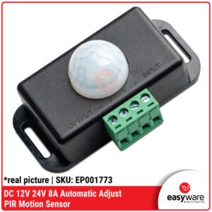 PIR Sensor Switch 12V-24V 8A - Detektor Gerakan Otomatis untuk Lampu LED & Aplikasi DC