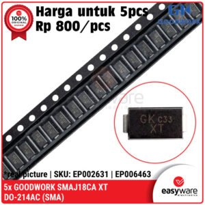 5pcs Dioda SMAJ18CA XT DO-214 TVS Diode SMAJ18 XT SMA SMD 13.7A 400W