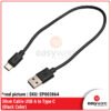 Kabel USB Type C Pendek 30 cm - USB-A Male ke Type-C Male untuk Charging & Data - Gambar 2