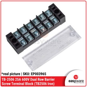 Terminal Blok Sekrup Dual Row TB-2506 - Konektor Daya 6 Pin 600V 25A