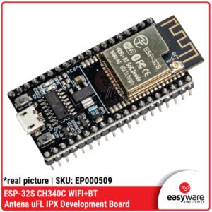 Modul ESP32S WiFi BLE CH340C - Board Development dengan Konektor Antena Eksternal uFL/IPX