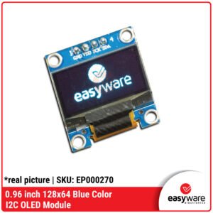 0.96 Inch OLED Display 128x64 I2C - Modul Layar Biru, Putih, Kuning-Biru