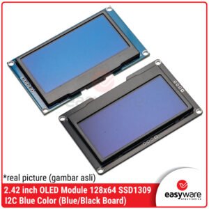 Modul OLED 2.42 Inch Display 128x64 SSD1309 I2C Blue Color (Black Board/Blue Board) Modul OLED 2.42" Biru