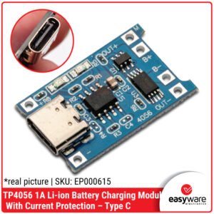 Modul Charger Baterai TP4056 1A - USB Type-C dengan Proteksi Overcurrent untuk 18650