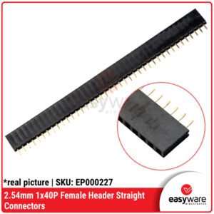 Female Header 1x40P Pitch 2.54mm Straight - Soket Header 40 Pin Single Row untuk arduino