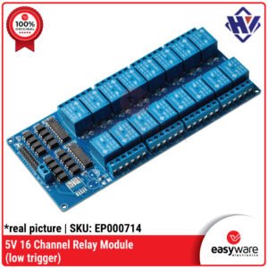Relay 16 Channel 5V Low Level Trigger - Kontrol Lampu Otomasi Arduino PLC
