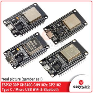 ESP32 ESP-32S 30P WiFi + Bluetooth Dual - CH340C CH9102x CP210x CP2102 Micro USB / Type C USB-C Developement Board
