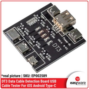 DT3 USB Cable Tester Data Cable Detection Board iOS Android DT3 Data Cable Type-C Micro USB Lightning Tester