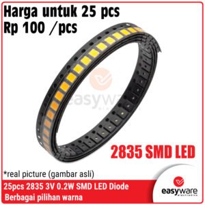 25 Pcs 2835 SMD LED Diode 0.2W 2V - White Warm White Orange