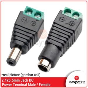 Jack DC Female 2.1x5.5mm Screw Terminal - Konektor Power ke Kabel