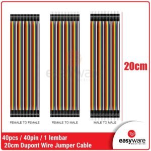 40pcs Kabel Jumper 20cm Dupont 40 Pin - Varian Male to Male / Female / Male-Female