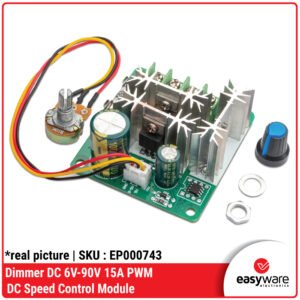 Dimmer DC 6V-90V 15A PWM Speed Controller - Pengatur Kecepatan Motor
