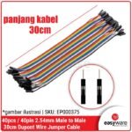Kabel Jumper 30cm Dupont 40 Pin - Varian Male to Male / Female / Male-Female 2.54mm - Male to male