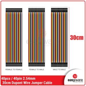 Kabel Jumper 30cm Dupont 40 Pin - Varian Male to Male / Female / Male-Female 2.54mm