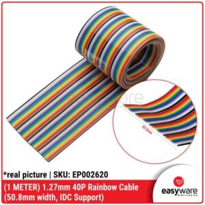 Rainbow Cable 1.27mm 40P Pelangi (1 Meter) - Kabel Flat IDC 48mm & 50.8mm