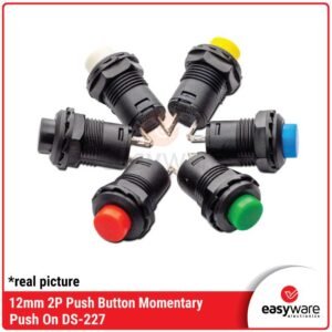 Push Button 12mm Momentary Push On Tombol Saklar 12mm Switch On All Color