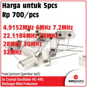 5pcs Crystal 4.9152MHz 6MHz 7.2MHz 22.1184MHz 24MHz 28MHz 30MHz 32MHz HC-49S XTAL Oscillator 32.000 MHz