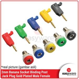 2mm Jack Banana Plug Gold Plating Socket Banana 2 mm Socket Binding Post Banana Jek Banana Male Female