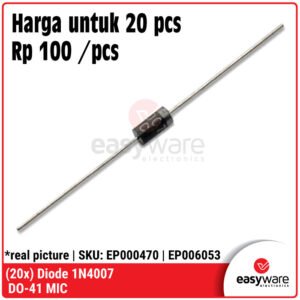 20pcs Dioda 1N4007 1A 1000V MIC - Rectifier Diode DO-41 High Quality