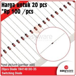 20pcs Diode 1N4148 DO-35 Small Signal Fast Switching Diode - Varian Tape & Reel / Standard