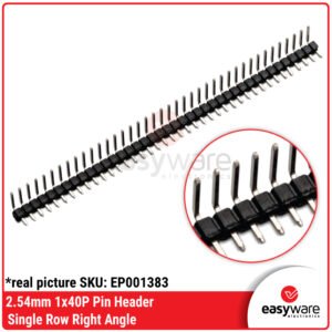 Pin Header 2.54mm 1x40P Single Row Right Angle Male Header Siku 40 Pin