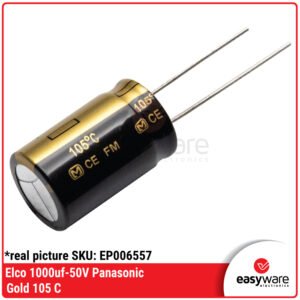 Elco 1000uF 50V Panasonic Gold 105°C Electrolytic Capacitor Radial High Quality